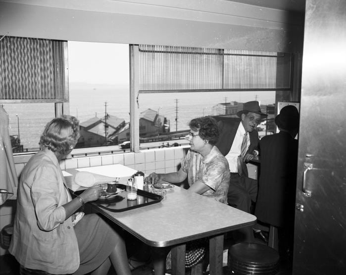 Diners at Pike Place Market, circa 1960 (Pike-Market, Seattle, Washington)