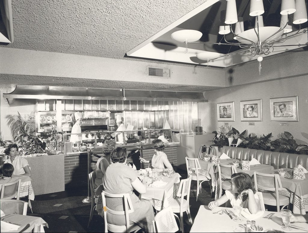 1959 Lunch with Family in a Diner Restaurant