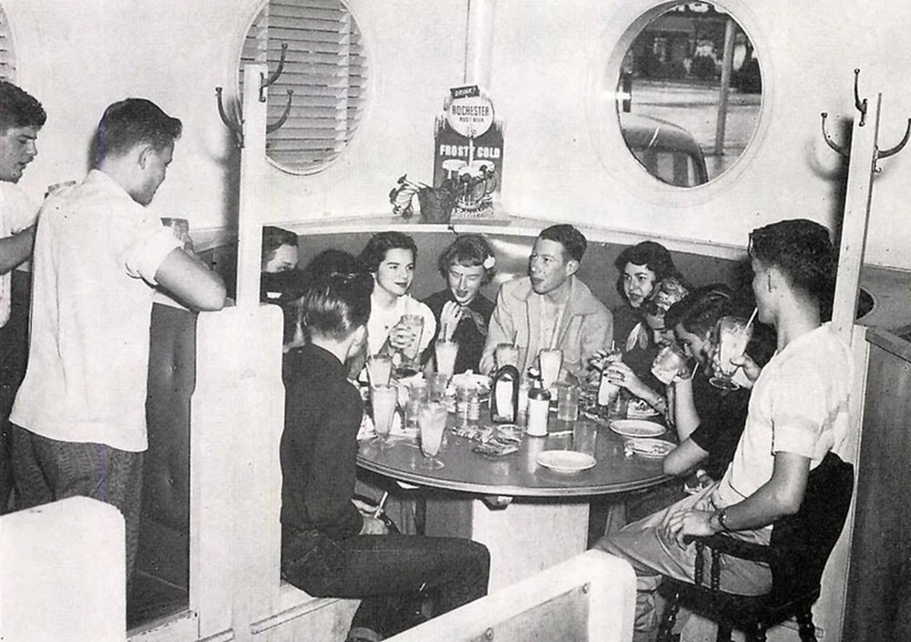Hanging out at the Malt Shop - 1956