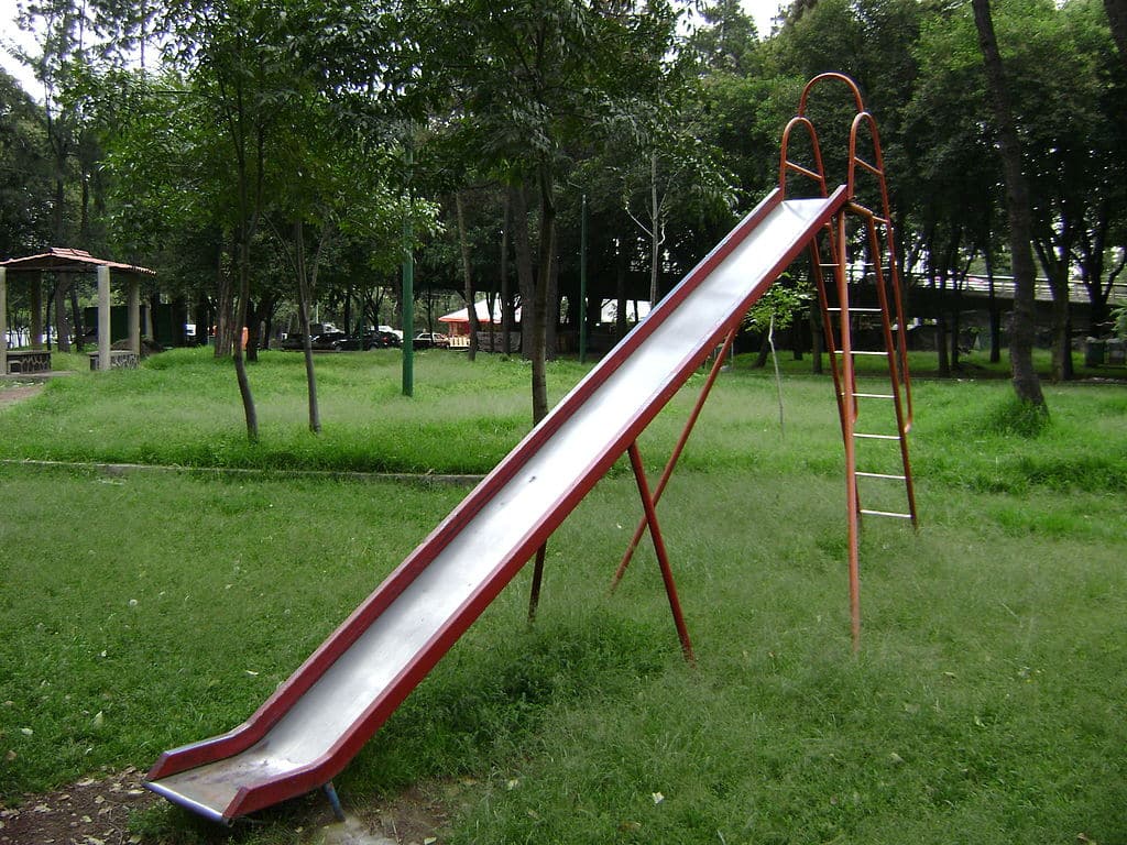 Tall metal slides