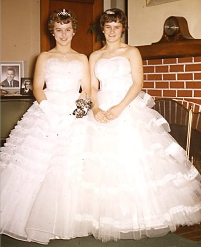 1961 Tulle Ballgown and Tiara Prom Style