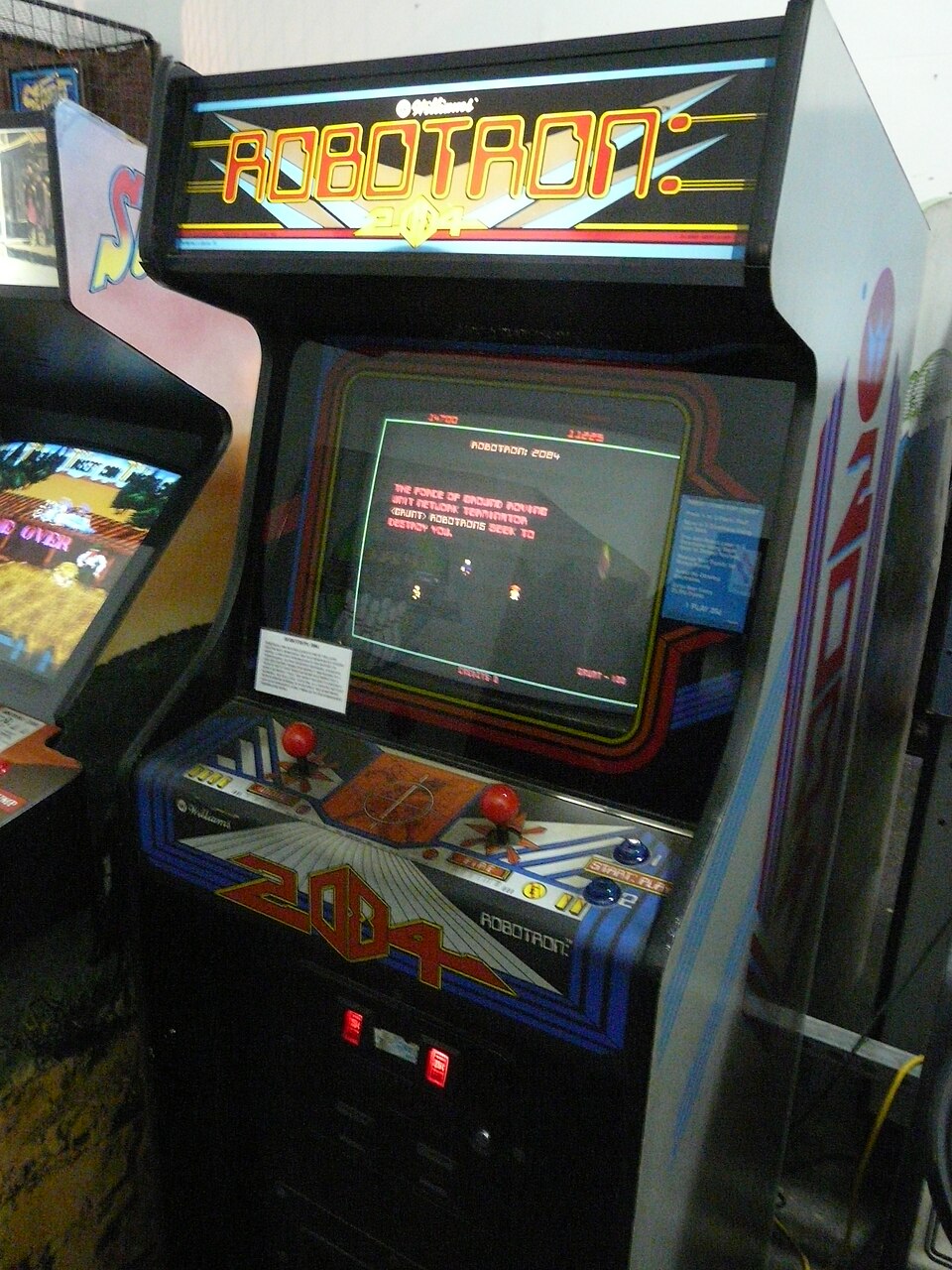 Unlabeled 1980s arcade scene