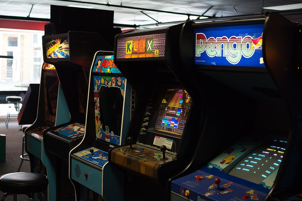 Video games- Asteroids, Popeye, Klax, Pengo (Yestercades in Somerville, NJ)