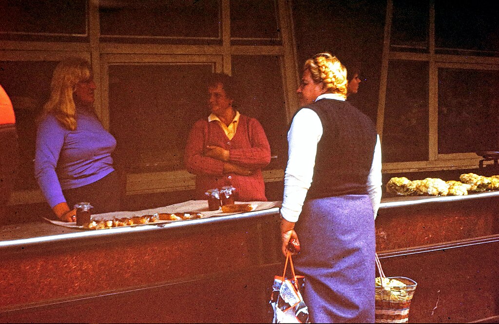Busy market square, Klaipeda 1981