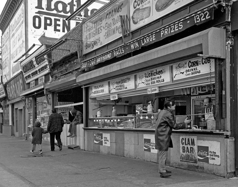 1971 Coney Island Surf Avenue Concession Stands