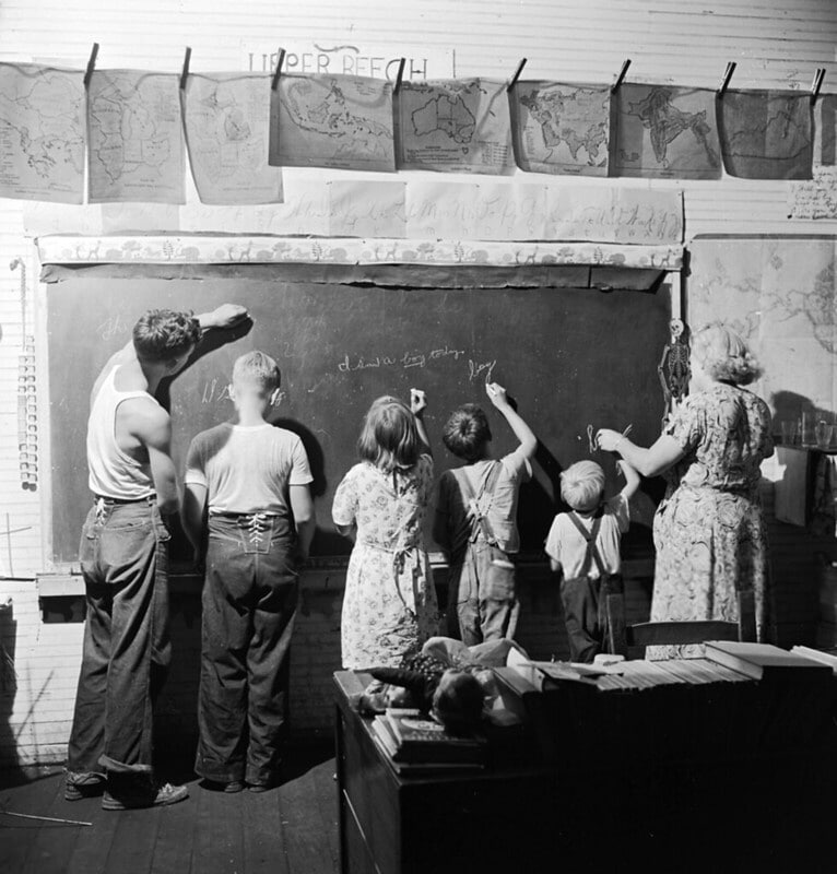 Five grades one room schoolhouse Kentucky 1960