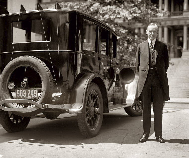 Calvin Coolidge Buick presidential car RCA radio 1924