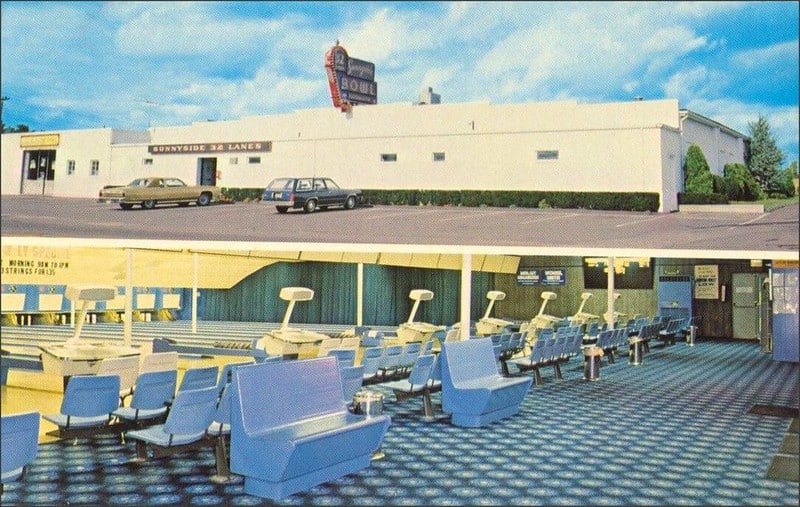 Sunnyside Bowling Lanes Danvers MA vintage sign