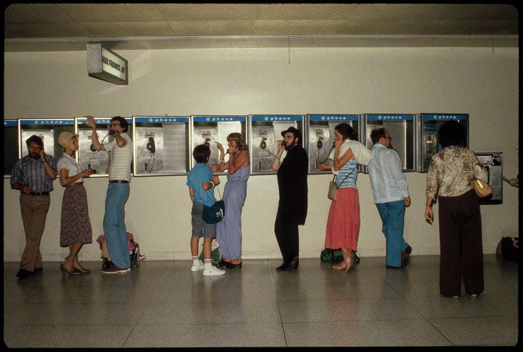 Bank of telephones, LaGuardia Airport, New York