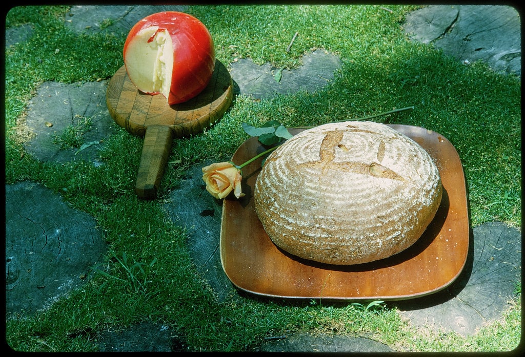 Cheese and Bread on Log Walkway, 1966