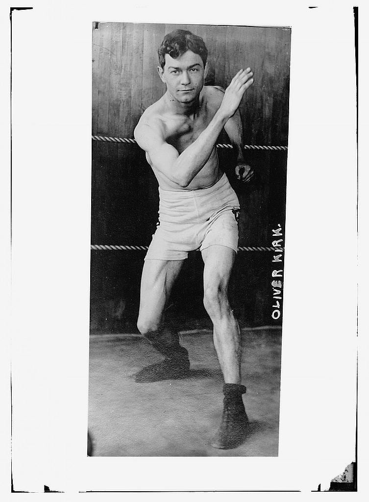 Oliver Kirk, American boxer and two-time Olympic gold medal winner (Taken circa 1910)