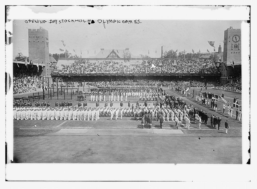 Opening Day, Stockholm Olympic Games- Photo related to the 5th Olympic Games, held in Stockholm, Sweden, in 1912