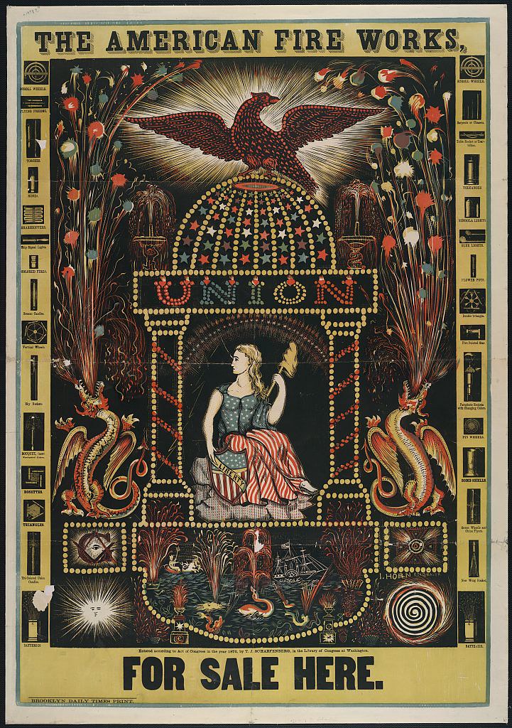 The American fire works, on sale here- [Brooklyn, N.Y.] : Brooklyn Daily Times Print., (circa 1872)