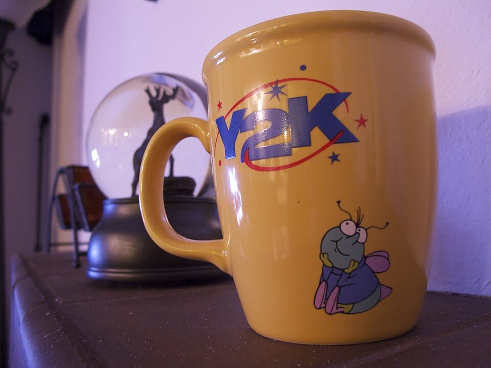 Y2K-bug-inspired mug