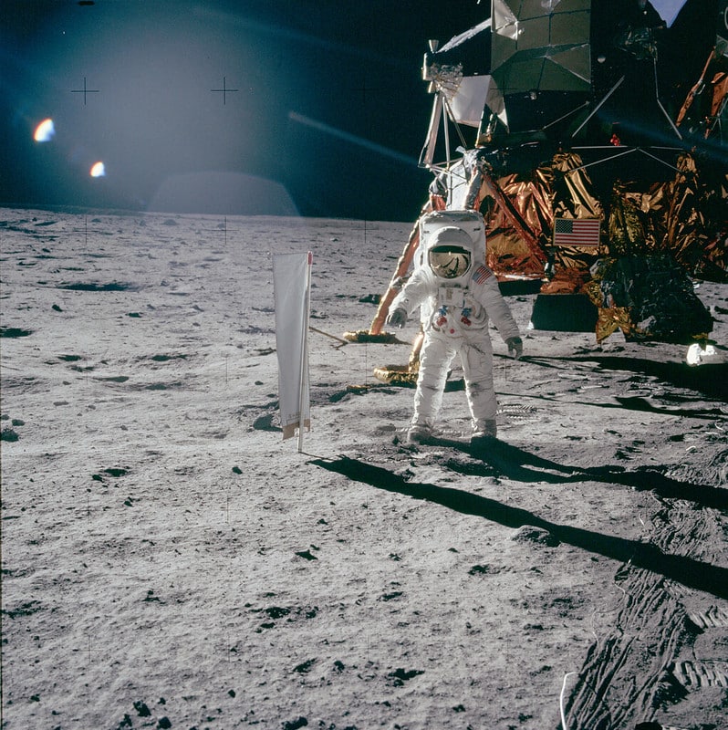 Apollo 11 photo of Buzz Aldrin by Neil Armstrong