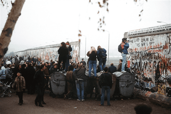 West Germans Potsdamer Platz Berlin Wall