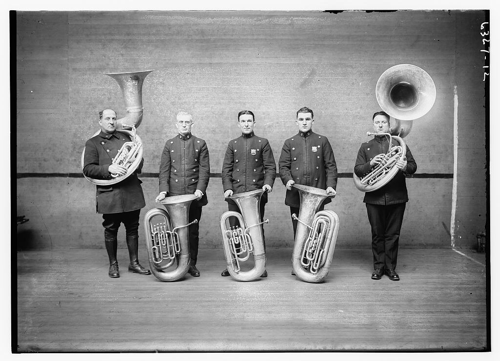 Police tuba players (Taken circa 1900)