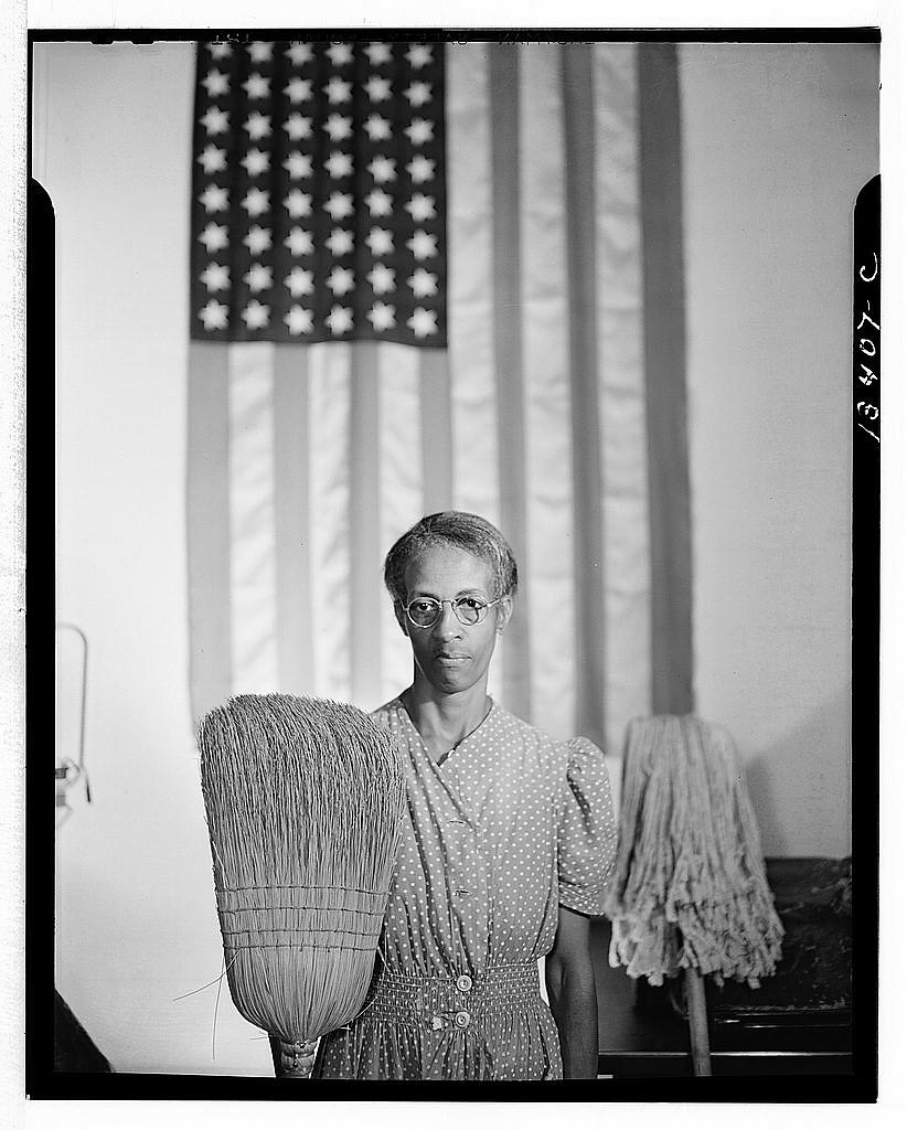 Washington, D.C. Government charwoman. — Photo shows Mrs. Ella Watson (1942 Aug.)