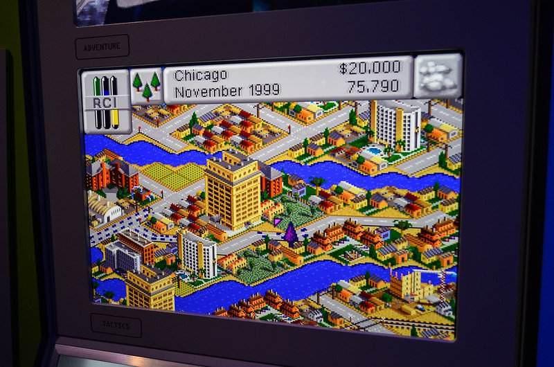 SimCity 2000 on monitor