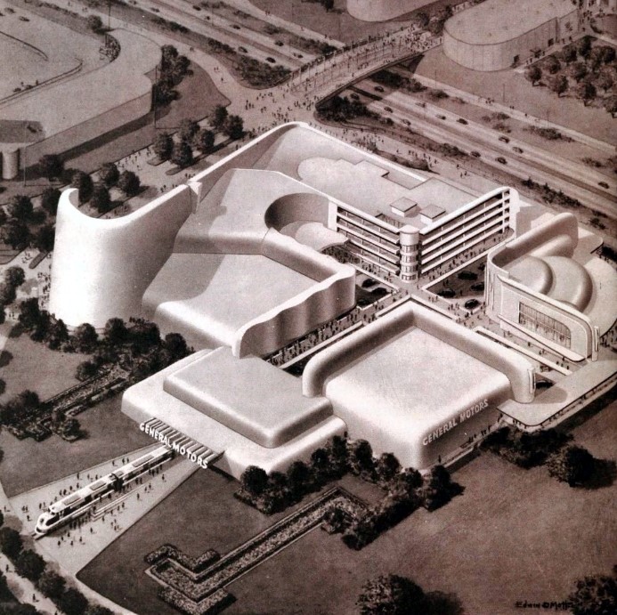 Highways and Horizons building, 1939 New York World's Fair, Edwin D. Mott