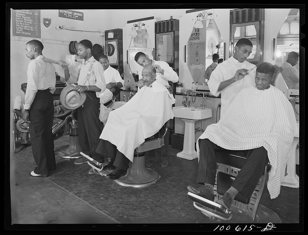 Washington, D.C. Black barbershop on U Street, N.W. (1942 July)