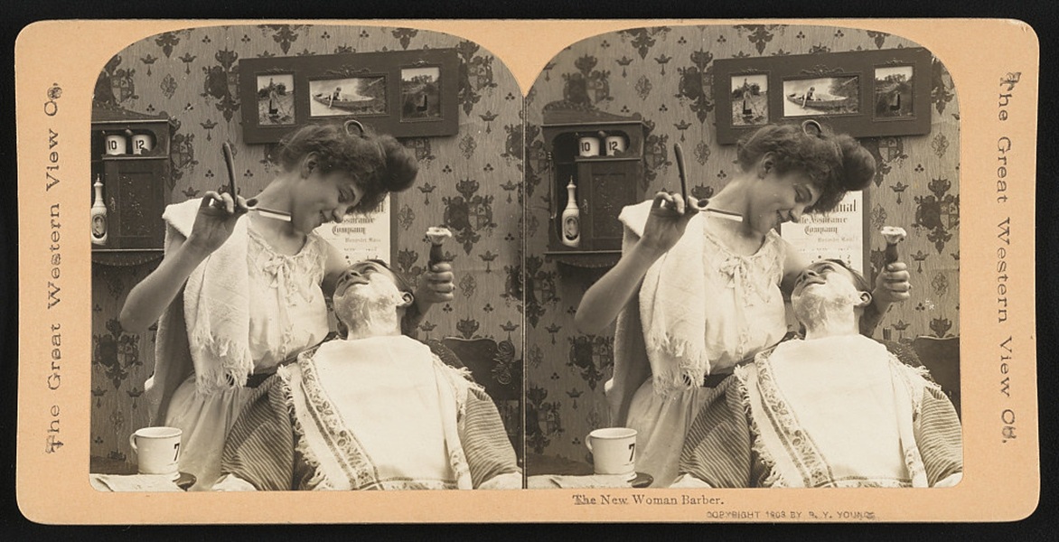 The new woman barber (1903)
