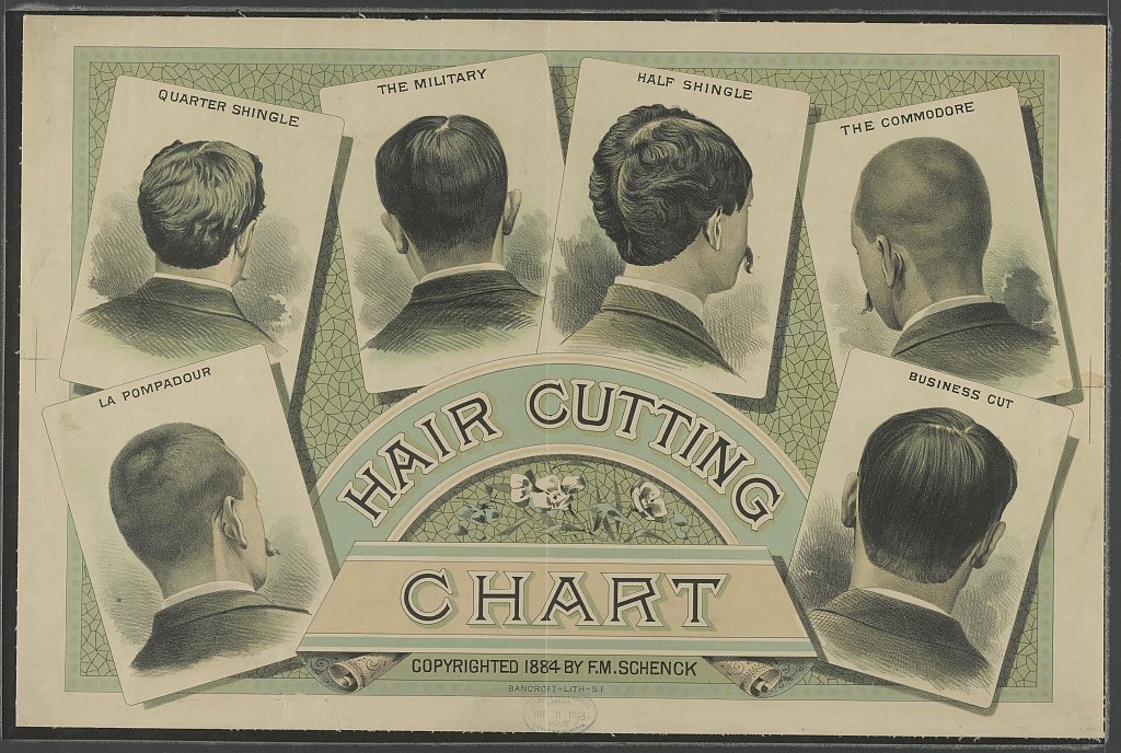 Hair cutting chart (circa 1884 June 11)