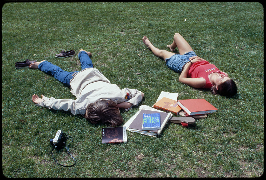 Phillips Academy, Andover, Mass- Students Relaxing on the Lawn (May 1978)