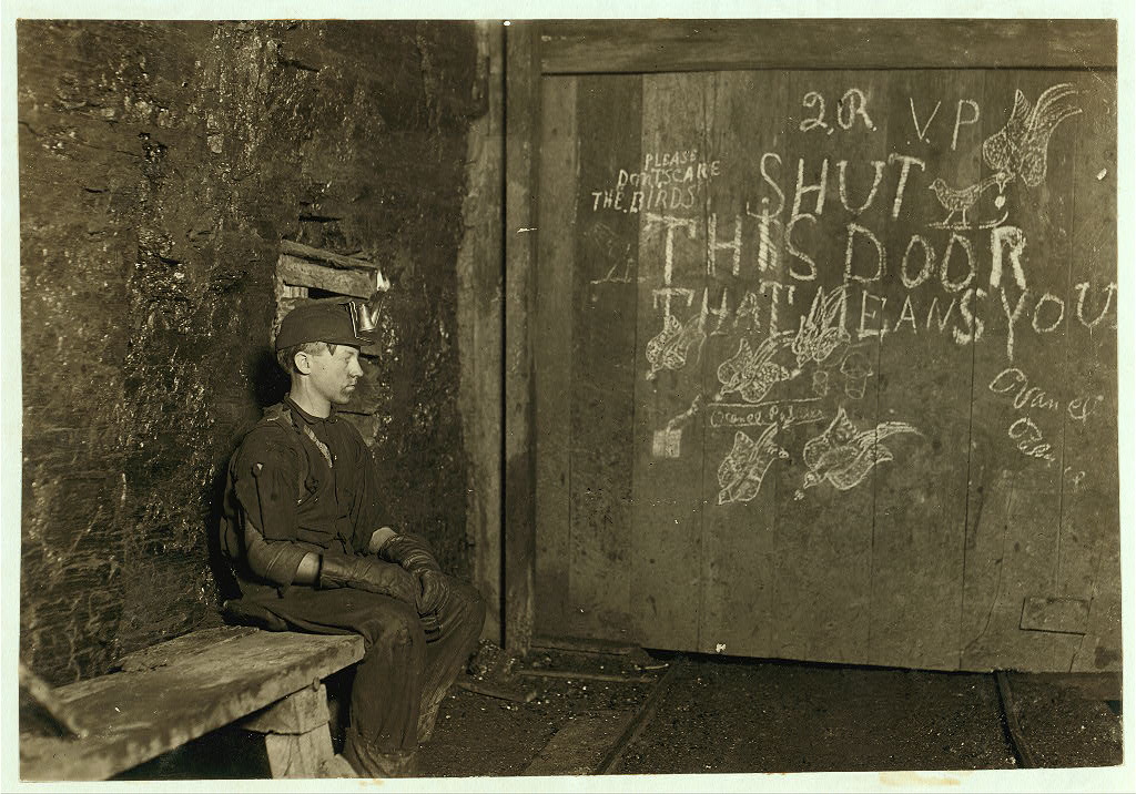 Trapper boy in coal mine, West Virginia