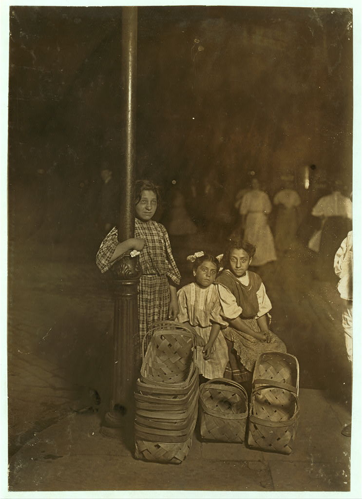 Marie Costa, young basket seller in Cincinnati market