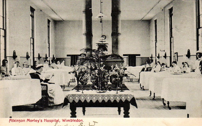 Wimbledon. Atkinson Morley Hospital Ward Scene by Scientific Press Ltd. 1912