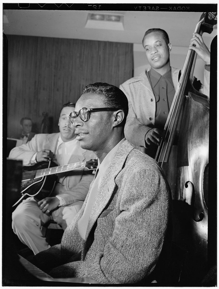 Oscar Moore, Nat King Cole, and Wesley Prince, ca. July 1946