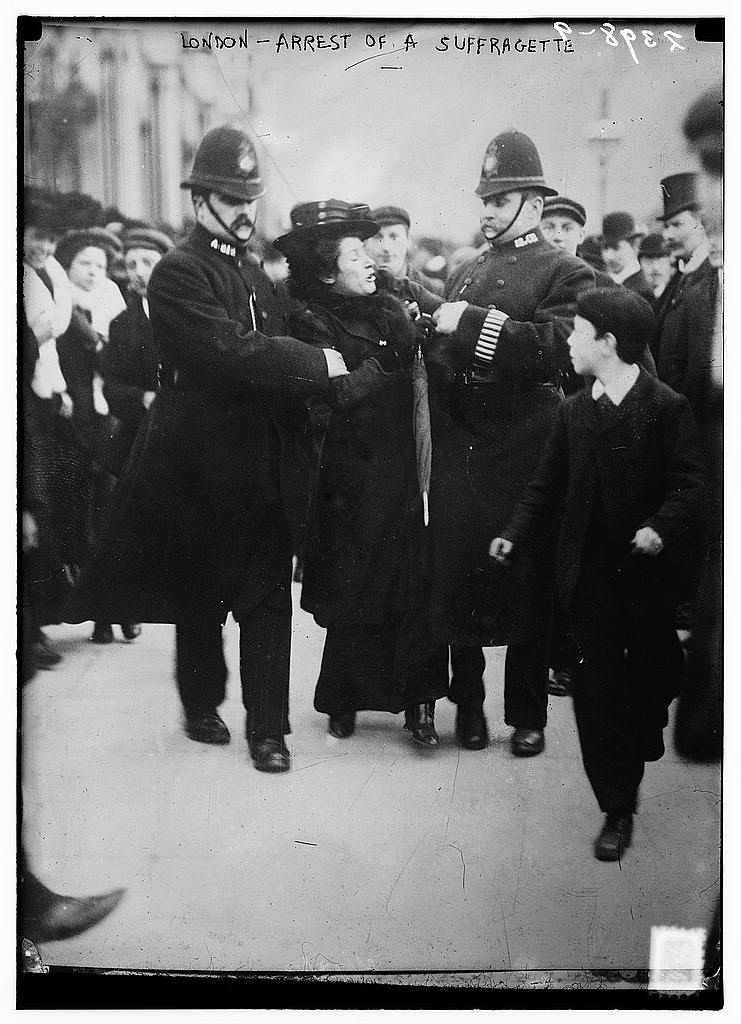 Arrest of a suffragette, London