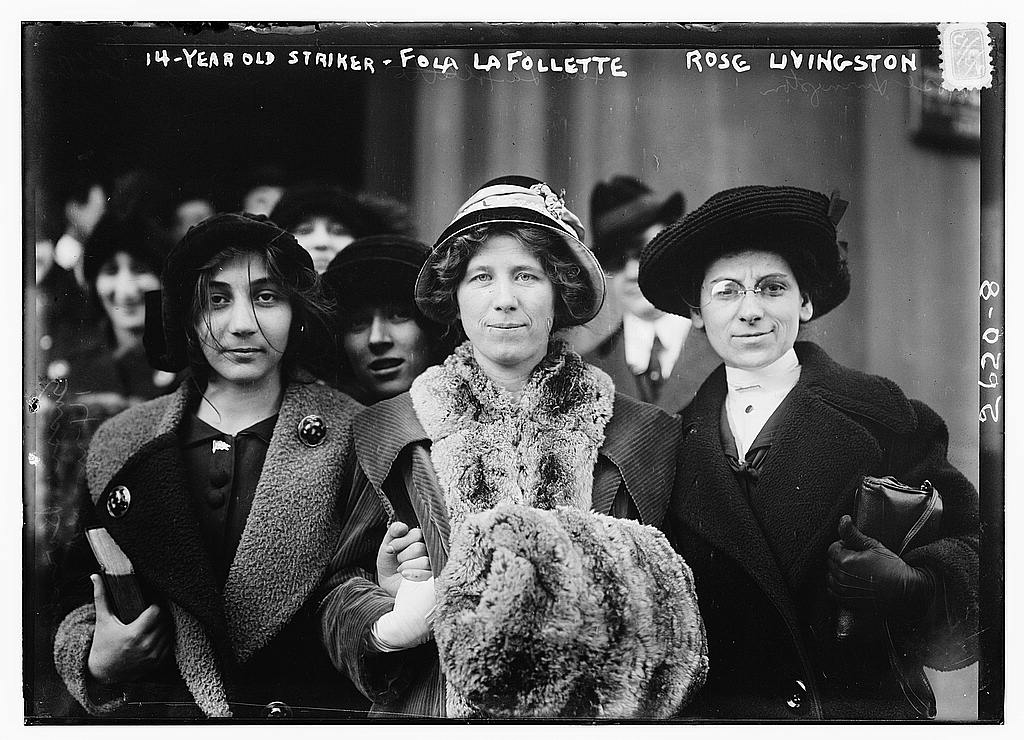 Fola La Follette and Rose Livingston with a striker