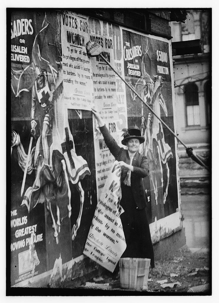 Susan Walker Fitzgerald posts bills for suffragettes