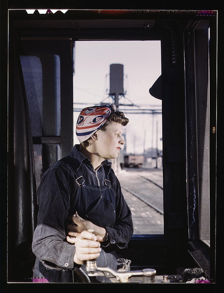 Cloe Weaver, railroad roundhouse