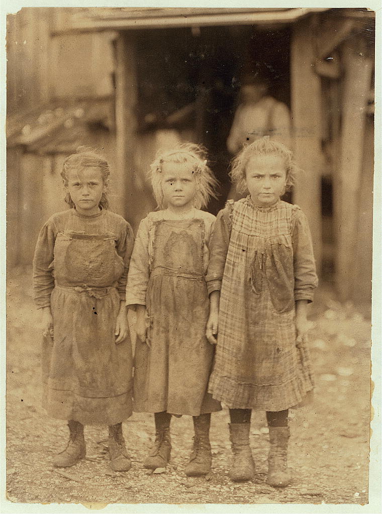 Young oyster shuckers in South Carolina