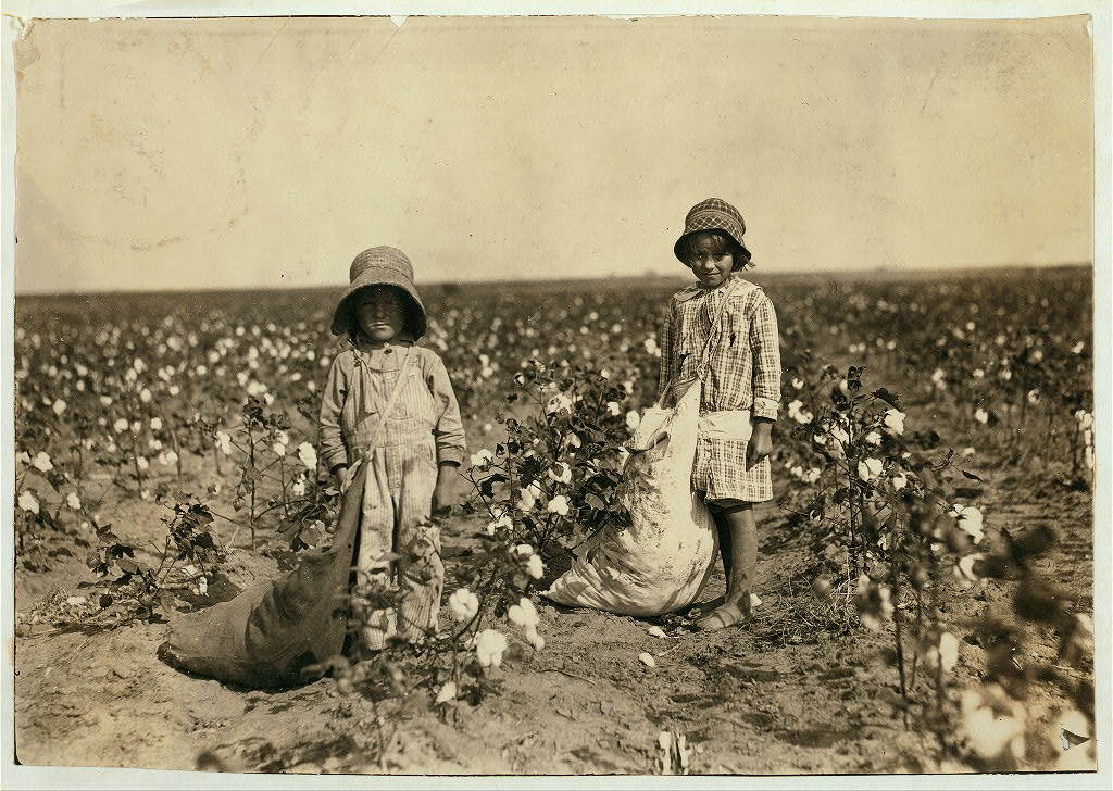Two young cotton pickers, Oklahoma