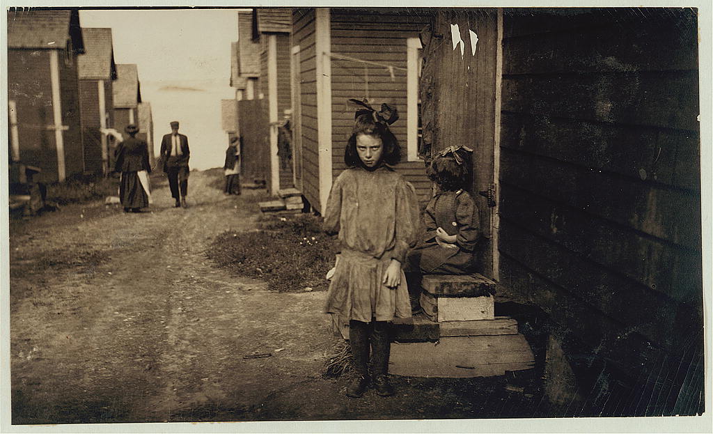 Young girl cartoner at Eastport canning factory