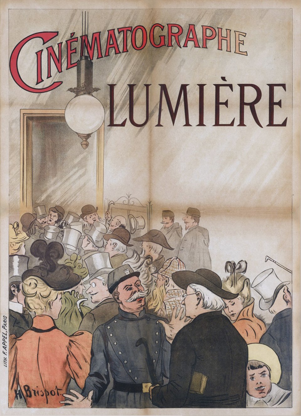 Poster for the first ever public screening of a film (1896)