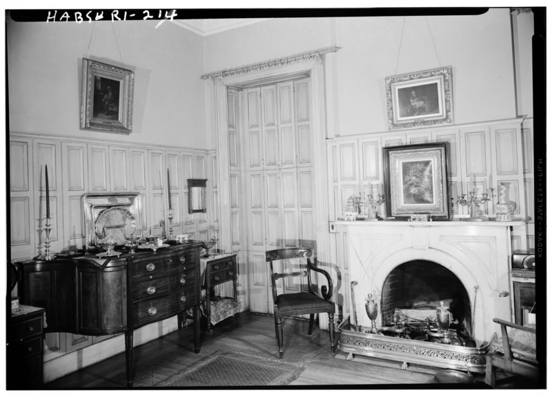 May,1958 FIREPLACE AND PANELING IN DINING ROOM. - Thomas A. Jenckes House, 2 Angell Street, Providence, Providence County, RI