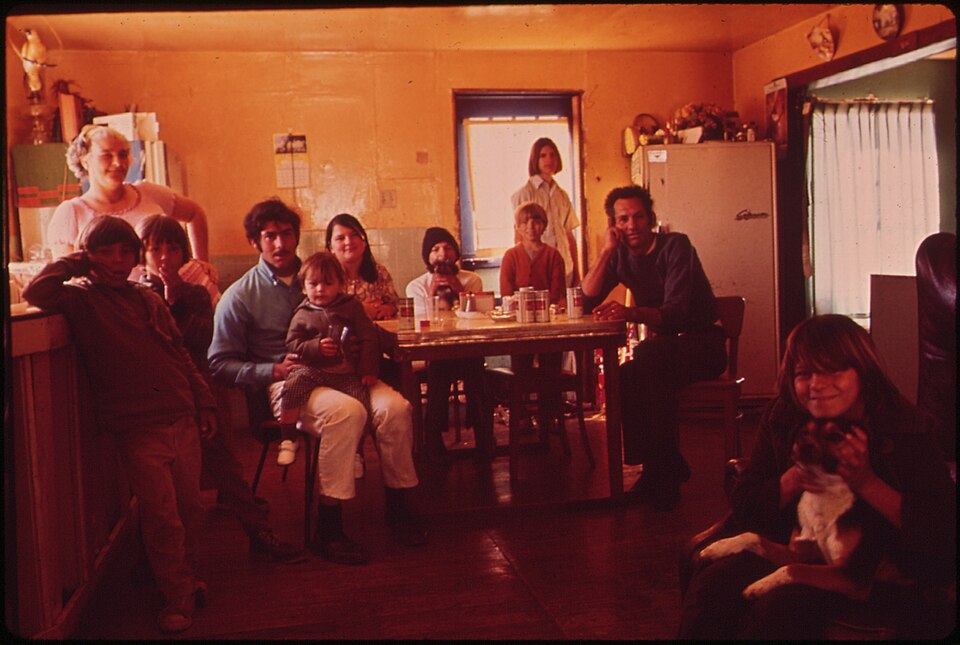 THE TILLMAN MATHERNE FAMILY. THE FAMILY'S LIVELIHOOD IS SOLELY FROM FISHING. February 1973