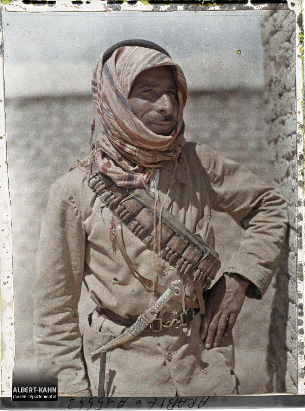 French Captain Rosario Pisani in Arab dress, 1918