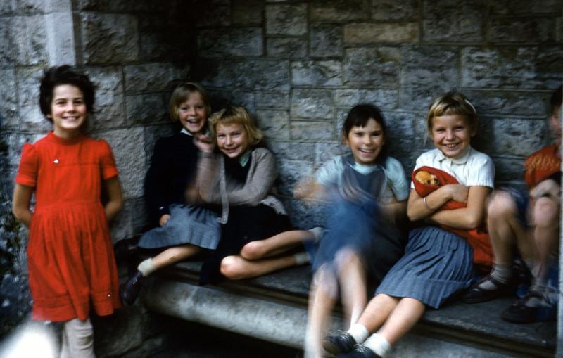Group of laughing children, 1950s