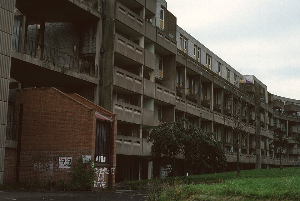 Pre-development 7-storey block Hulme