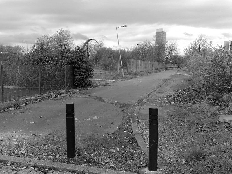 New and old Hulme roads