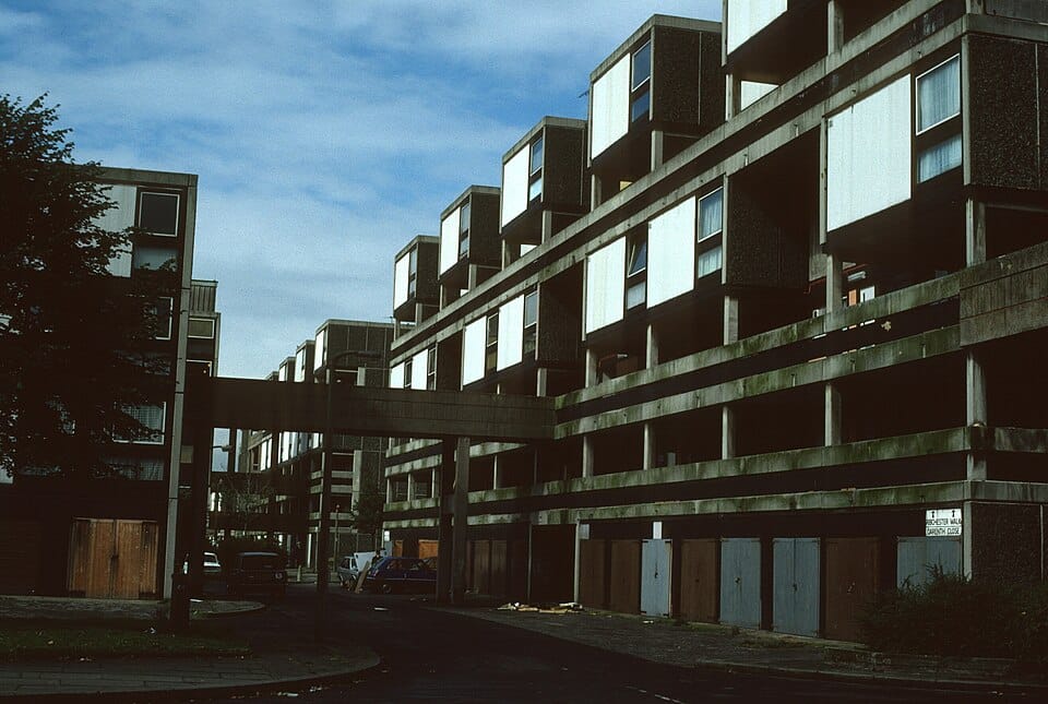 Multi-storey blocks, Hulme redevelopment