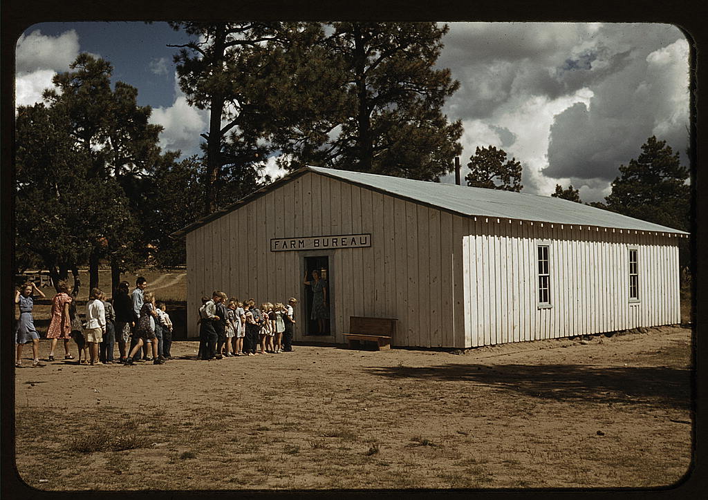 Pie Town school, Farm Bureau building, 1940