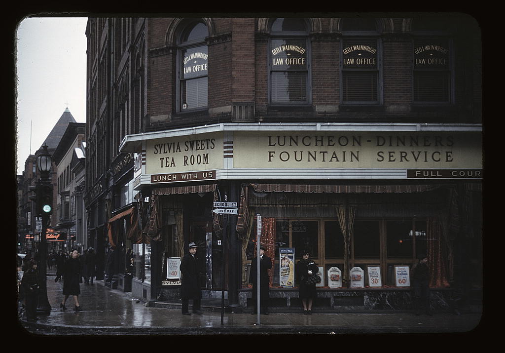 Sylvia Sweets Tea Room, Brockton, 1940-41