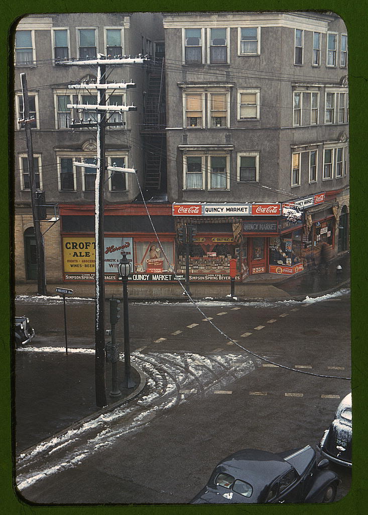 Street corner, Brockton, Mass. (1941 Jan.)